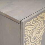 vidaXL Ormarić / Komoda s policom Siva i zlatna 90 x 33.5 x 75 cm | shoptok.hr