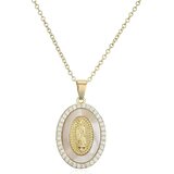 Ogrlica Medaljon Djevica Marija - Zlatna / Tip2 KP29902 | shoptok.hr