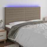  LED uzglavlje smeđesivo 180x5x118/128 cm od tkanine | shoptok.hr