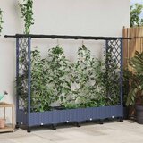  Povišeni krevet s mrežom i krovom Siva 203 x 40 x 127 cm PP - Siva 203 x 40 x 133 cm s ravnim krovom (2 bočna mreža) na kotačima | shoptok.hr