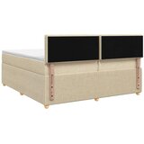  Boxspring krevet s madracem Krem 200 x 200 cm Tkanina - Krem 200 x 200 cm Dizajn linija | shoptok.hr