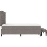  Vzmetna postelja z vzmetnico in klopi taupe 160x200 cm Tkanina, (22083252) | Shoptok.si
