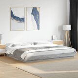Maison Chic Posteljni okvir - Dvoposteljna postelja - Zakonska postelja siva sonoma 200x200 cm inženirski les-J5540, (21771487) | Shoptok.si