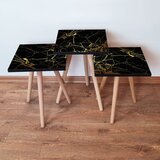 Hanah home 3Shp184 - black blackgold nesting table (3 pieces) | ePonuda.com