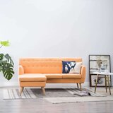 vidaXL Kutna garnitura s presvlakom od tkanine 171,5 x 138 x 81,5 cm narančasta | shoptok.hr