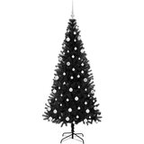 vidaXL Božićno drvce s 300 LED svjetlima s stalakom Crna 180 cm PVC | shoptok.hr