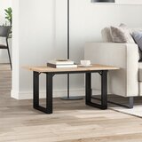  Stolić za kavu O-oblika 80x50x40 cm borovina i čelik | shoptok.hr
