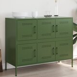vidaXL Komoda olivno zelena 100,5x39x79 cm hladno valjano jeklo Cene