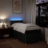 vidaXL Krevet s oprugama i madracem crni 100 x 200 cm od tkanine | shoptok.hr