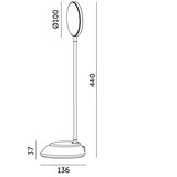  LED punjiva stolna lampa VISUA sa prigušiva LED/5W/5V 3000-5000K crna | Eponuda.com