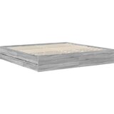  Konstrukcija postelje s predalom Siva Sonoma 200 x 200 cm, (5000121147) | Shoptok.si