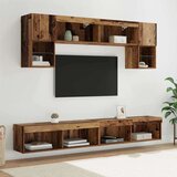 TV stenske enote z LED 6 pcs Star les Konstruiran les, (5000132361) | Shoptok.si