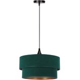 Candellux Lighting Modrozelena viseča svetilka s tekstilnim senčnikom ø 35 cm Scopello – Cene