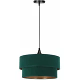 Candellux Lighting Modrozelena viseča svetilka s tekstilnim senčnikom ø 35 cm Scopello –