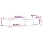 vidaXL Stenska polica s predali starinski les 100x37,5x19 cm inž. les | Shoptok.si