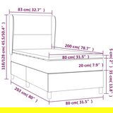 Box spring krevet s madracem tamnoplavi 80 x 200 cm baršunasti | shoptok.hr