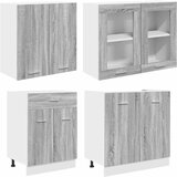  Kuhinjska jedinica Lyon 4 pcs Siva Sonoma Konstruirano drvo | Eponuda.com