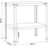  Stol za presađivanje 80 x 50 x 80 cm Pocinčani čelik Srebrna | shoptok.hr