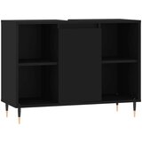 Maison Chic Kopalniška omarica - Kopalniški kabinet črna 80x33x60 cm inženirski les, (21794745) Cene