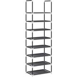 vidaXL Shoe Rack 8-Tier Black 44x28x145 cm Netkana tkanina, (21829971) | Shoptok.si
