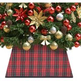 vidaXL Podloga za božićno drvce crveno-crna 48 x 48 x 25 cm | shoptok.hr
