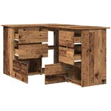 vidaXL Kutni radni stol staro drvo 145x100x76 cm konstruirano drvo | shoptok.hr