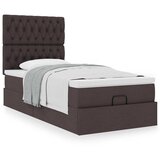 vidaXL Otomanski posteljni okvir z vzmetnico rjav 100x200 cm blago Cene