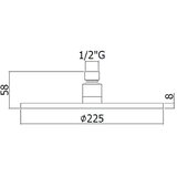 Paffoni ZSOF074CR Tuš glava Okrugla f225 mm | Eponuda.com