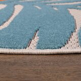 Lesnina XXXL PREPROGA ZA ZUNANJO UPORABO Floral 120 cm tkano modra, zelena | Shoptok.si