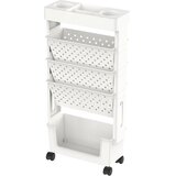 Oem Knjigovni voziček, trdna konstrukcija, enostavno premikanje -BELA, (5000250134) | Shoptok.si