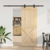  Klizna vrata NARVIK Prirodna i crna 90 x 210 cm (213,5 cm) | shoptok.hr