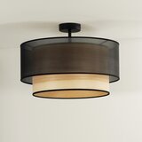  Duolla - Plafonski luster WOOD BOHO 1xE27/15W/230V, prečnik 45 cm, crna/bež | Eponuda.com