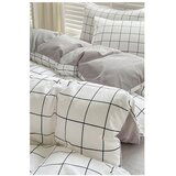 Mila Home Bijela/siva posteljina za krevet za jednu osobu/za produženi krevet od renforce pamuka s uključenom plahtom/3-dijelna 160x220 cm Checkered – | shoptok.hr