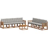  Set vanjskih sofa 9 kom. Prirodna i svijetlo siva | shoptok.hr