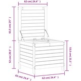  Vrtni tabure 62 x 63,5 x 53,5 cm od impregnirane borovine | shoptok.hr