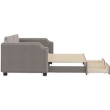  Dnevni krevet na razvlačenje smeđesivi 90 x 200 cm od tkanine | shoptok.hr