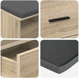  Klupa za hodnik s jastukom Sonoma hrast 80 x 38 x 46 cm | shoptok.hr