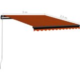  Tenda na ručno uvlačenje LED 300 x 250 cm narančasto-smeđa | shoptok.hr