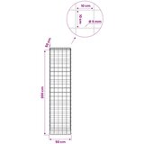  Gabion s žicom debljine 5 mm i mrežom 10x10 cm 50x50x200 cm | shoptok.hr