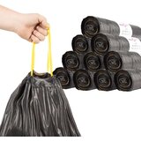vidaXL vrečke za smeti z vrvico 250 kos črne 120 l | Shoptok.si