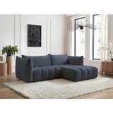 Bobochic Paris Tamno plava kutna garnitura od bouclé tkanine (s desnim kutom/s ležaljkom) Azra – | shoptok.hr
