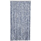  Zastor protiv insekata plavo-bijelo-srebrni 100 x 220 cm šenil | shoptok.hr