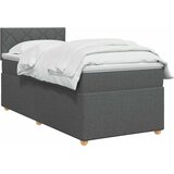  Boxspring krevet s madracem Tamnosiva 90 x 190 cm Tkanina | shoptok.hr