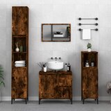 The Living Store Kopalniška omarica dimljeni hrast 65x33x60 cm inženirski les - Kopalniška Omarica, (21436616) | Shoptok.si