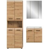 MID.YOU Kopalnica Z Umivalnikom Ice, Barva Hrasta, 3-Delna | Shoptok.si