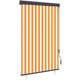 vidaXL Zunanje rolo senčilo 120x250 cm belo in oranžno Cene