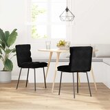  Blagovaonske stolice 2 kom crne baršunaste Black | Shoptok.si