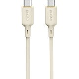 Dudao SR USB-C - USB-C ojačan kabel 100W 1m, bež, (21831668) | Shoptok.si