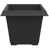  Kvadratna saksija za cvijeće 6 pcs Crna 43 x 43 x 33.5 cm - Crna 33 x 33 x 26 cm 6 | shoptok.hr