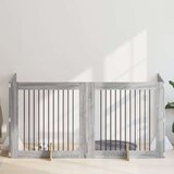  Vrata za pse z stojali 4 pcs Siva Sonoma 100 x 100 cm, (5000232665) | Shoptok.si